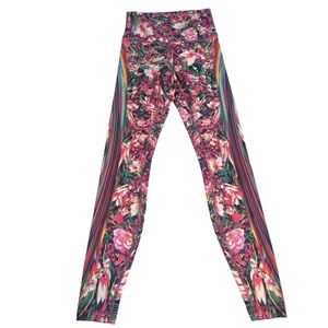 Lululemon Size 4 Rainbow Spectrum Wunder Under Leggings High Rise Floral Yoga